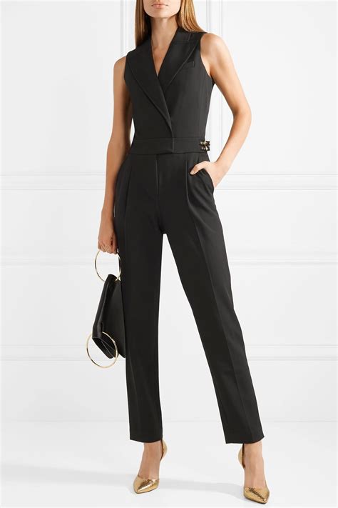 black jumpsuit michael kors free shipping|michael kors sleeveless belted jumpsuit.